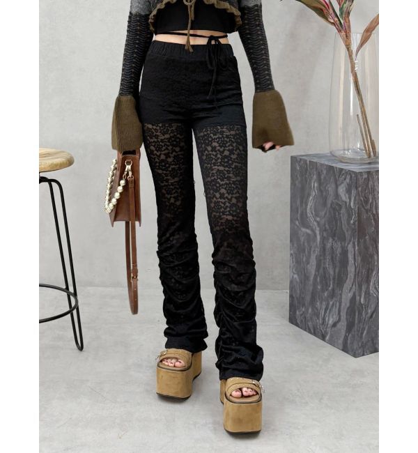 EVRIS「レースギャザーフレアレギンス」|その他|