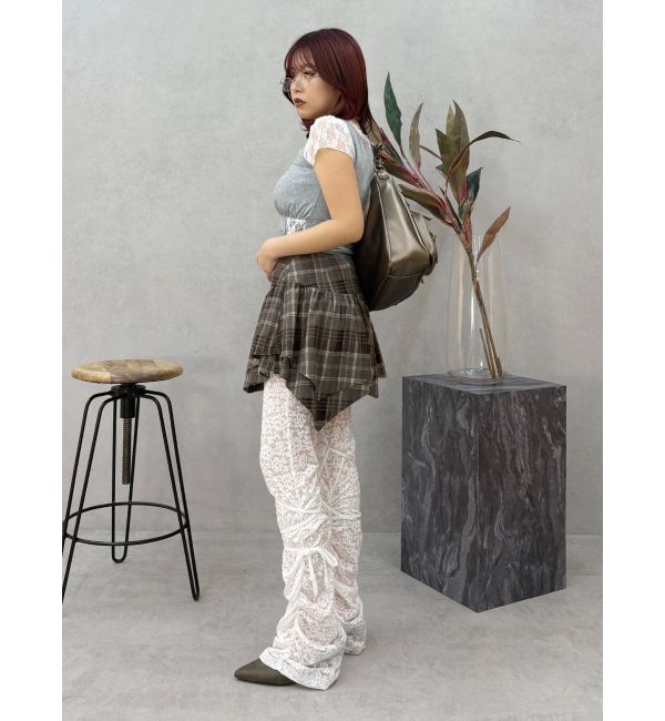 EVRIS「レースギャザーフレアレギンス」|その他|