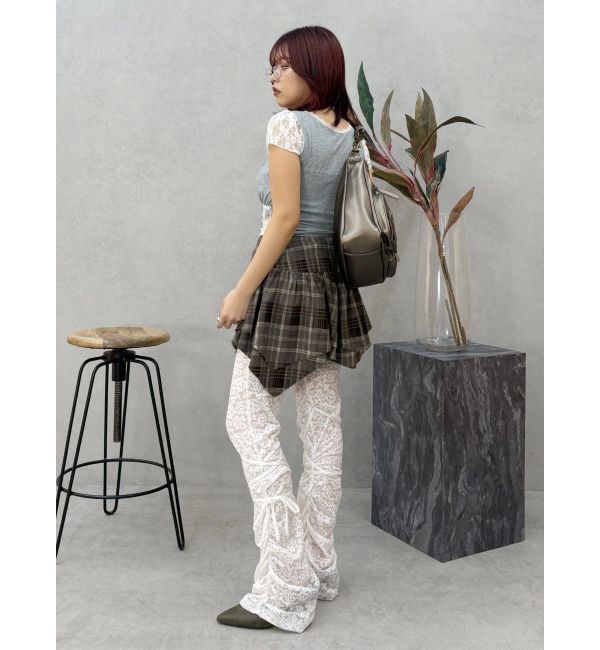 EVRIS「レースギャザーフレアレギンス」|その他|