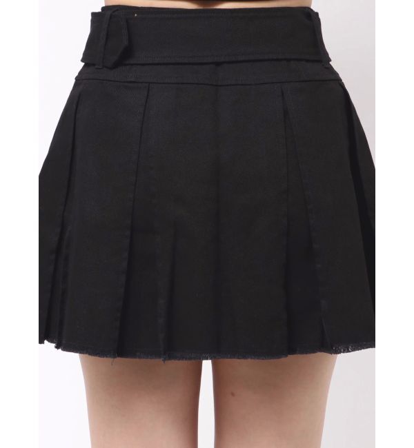 EVRIS「プリーツワイドベルトミニスカート」|スカート|
