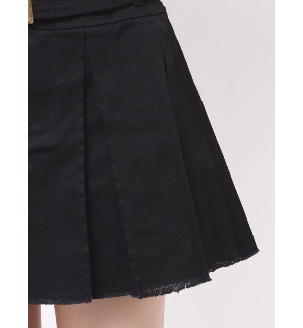 EVRIS「プリーツワイドベルトミニスカート」|スカート|