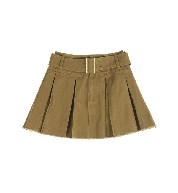 EVRIS「プリーツワイドベルトミニスカート」|スカート|