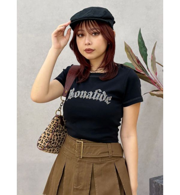 EVRIS「スタッズグラフィックショートTシャツ」|Tシャツ・カットソー|