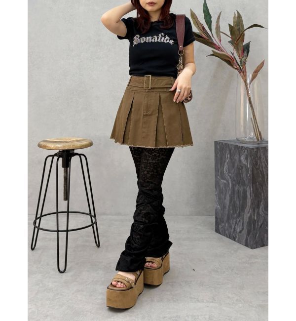 EVRIS「スタッズグラフィックショートTシャツ」|Tシャツ・カットソー|