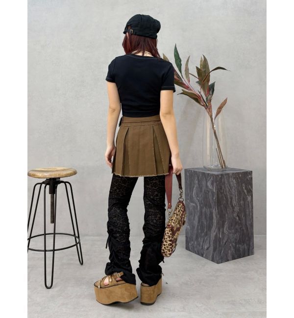 EVRIS「スタッズグラフィックショートTシャツ」|Tシャツ・カットソー|