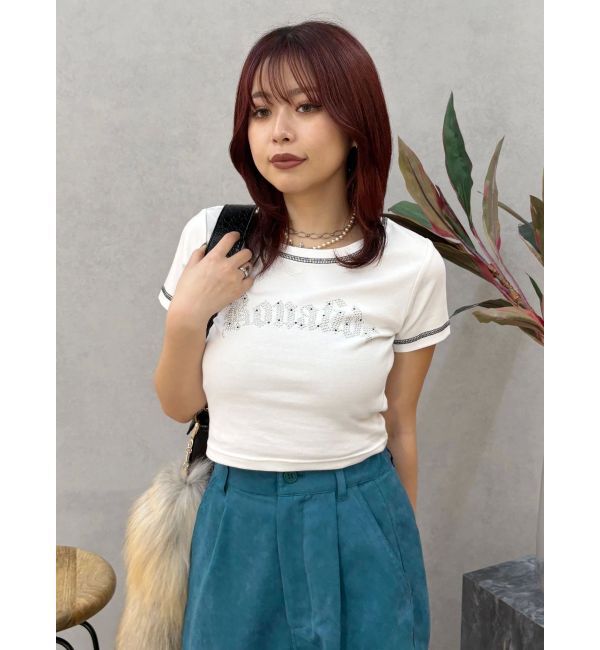 EVRIS「スタッズグラフィックショートTシャツ」|Tシャツ・カットソー|