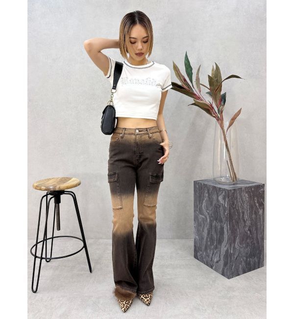 EVRIS「スタッズグラフィックショートTシャツ」|Tシャツ・カットソー|