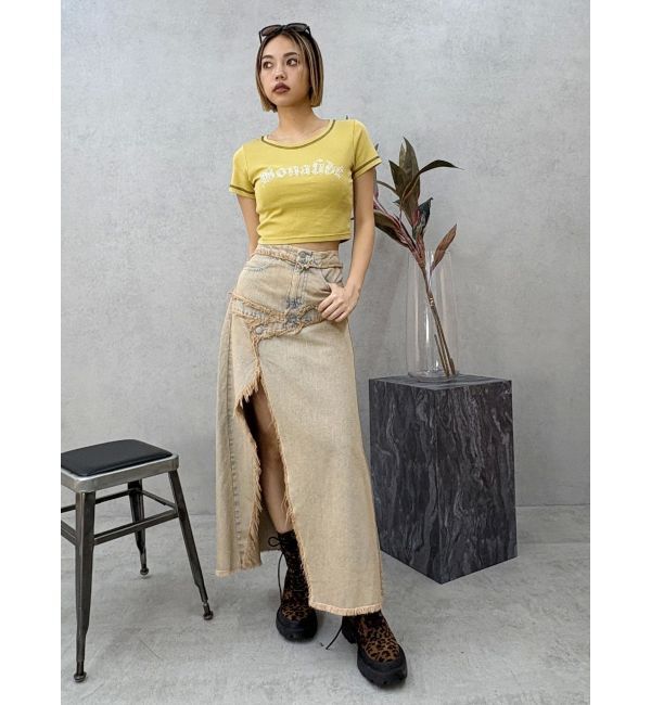 EVRIS「スタッズグラフィックショートTシャツ」|Tシャツ・カットソー|