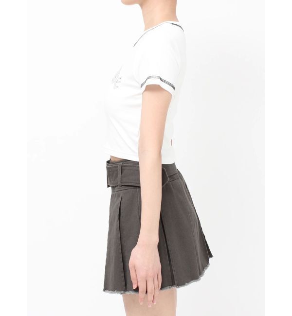 EVRIS「スタッズグラフィックショートTシャツ」|Tシャツ・カットソー|