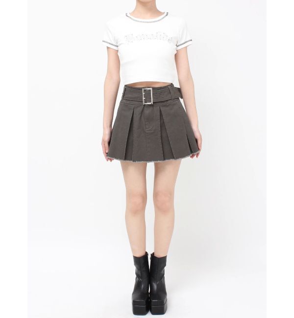 EVRIS「スタッズグラフィックショートTシャツ」|Tシャツ・カットソー|