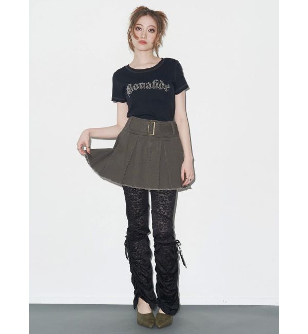 EVRIS「スタッズグラフィックショートTシャツ」|Tシャツ・カットソー|