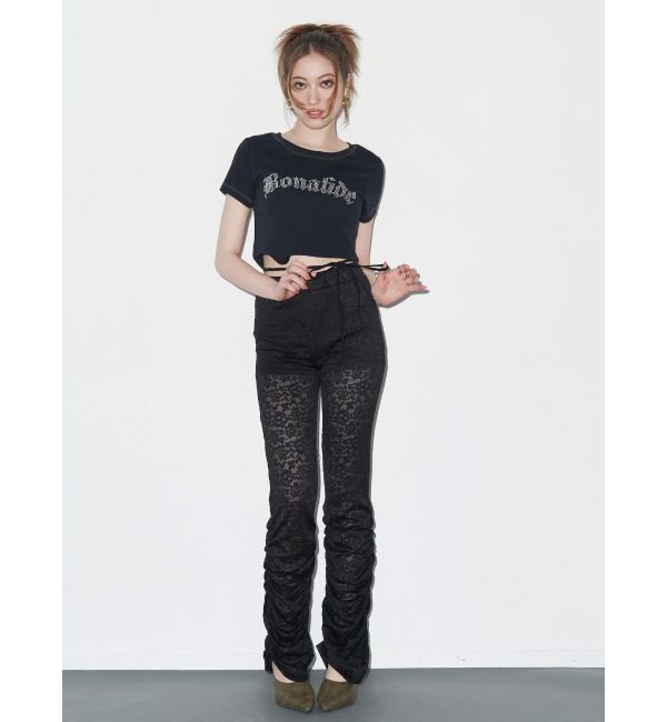 EVRIS「スタッズグラフィックショートTシャツ」|Tシャツ・カットソー|