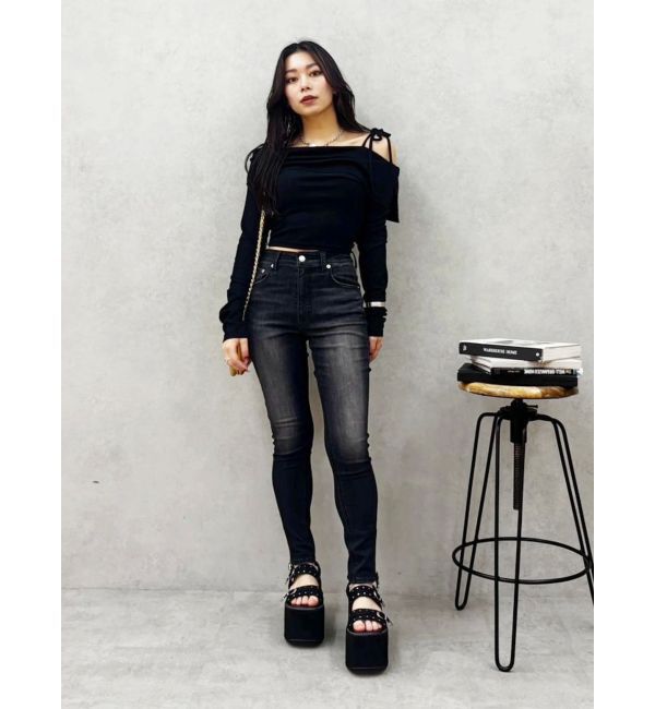 EVRIS「ヴィンテージライクストレッチスキニーデニムパンツ」|デニム|