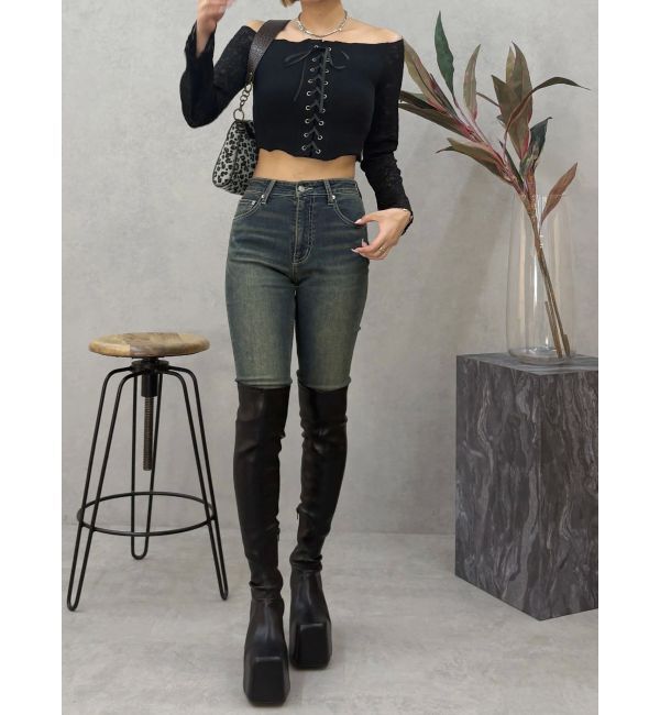 EVRIS「ヴィンテージライクストレッチスキニーデニムパンツ」|デニム|