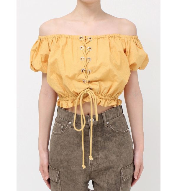 EVRIS「レースアップオフショルトップス」|シャツ・ブラウス|