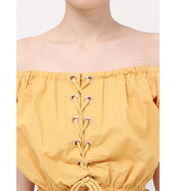 EVRIS「レースアップオフショルトップス」|シャツ・ブラウス|