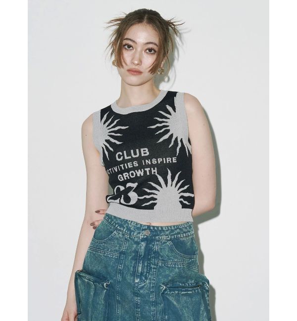 EVRIS「ジャガードグラフィックニットトップス」|ニット・セーター|