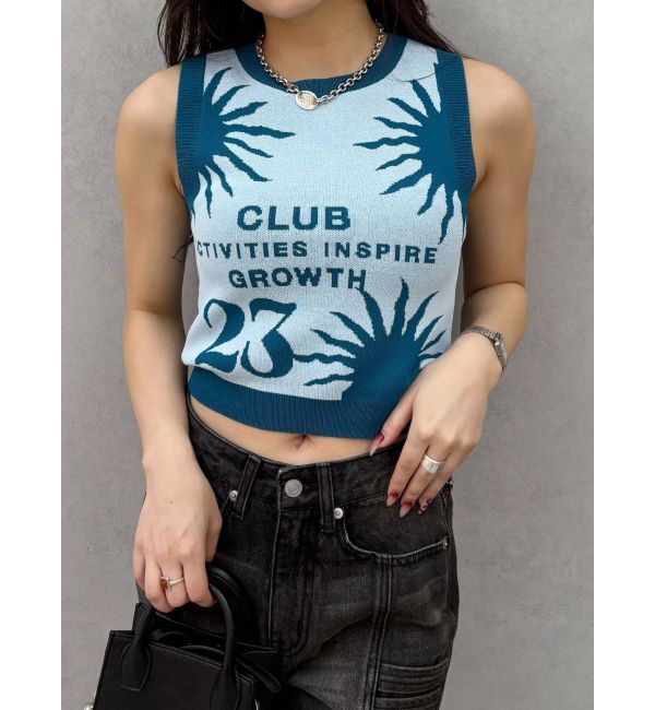 EVRIS「ジャガードグラフィックニットトップス」|ニット・セーター|