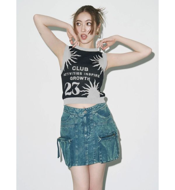 EVRIS「ジャガードグラフィックニットトップス」|ニット・セーター|