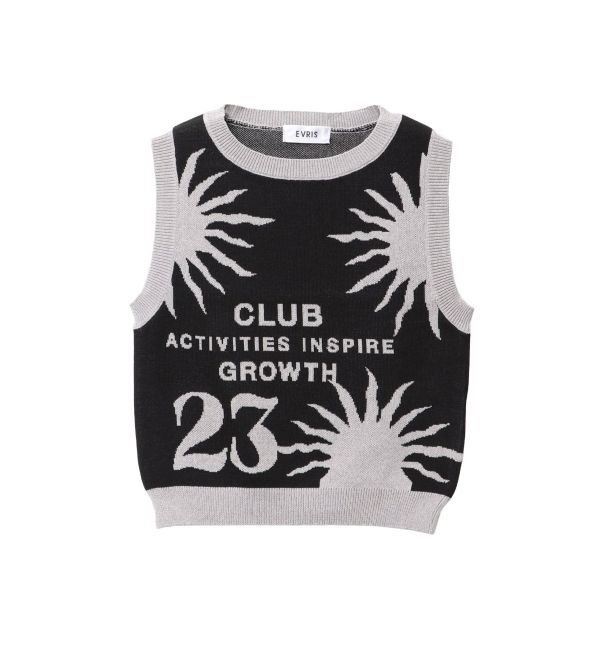 EVRIS「ジャガードグラフィックニットトップス」|ニット・セーター|