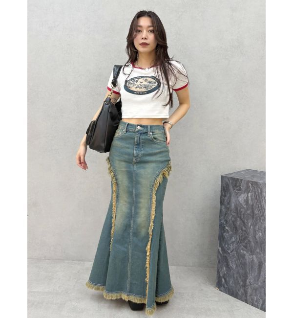 EVRIS「リンガーグラフィックショートTシャツ」|Tシャツ・カットソー|