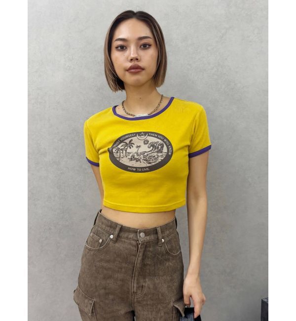 EVRIS「リンガーグラフィックショートTシャツ」|Tシャツ・カットソー|