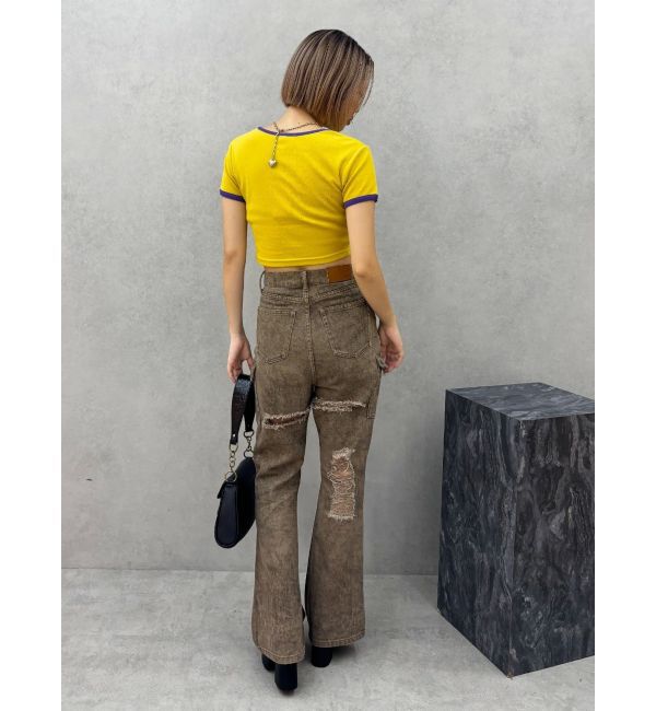 EVRIS「リンガーグラフィックショートTシャツ」|Tシャツ・カットソー|