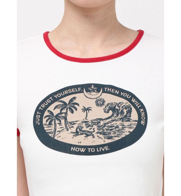 EVRIS「リンガーグラフィックショートTシャツ」|Tシャツ・カットソー|