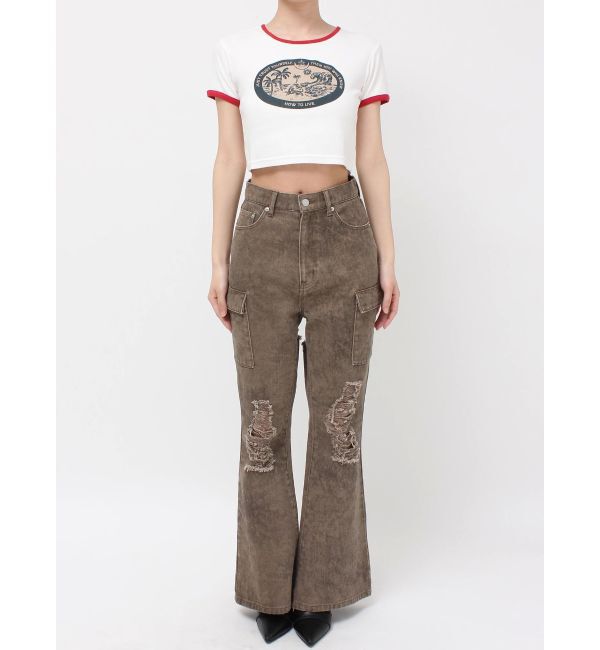 EVRIS「リンガーグラフィックショートTシャツ」|Tシャツ・カットソー|