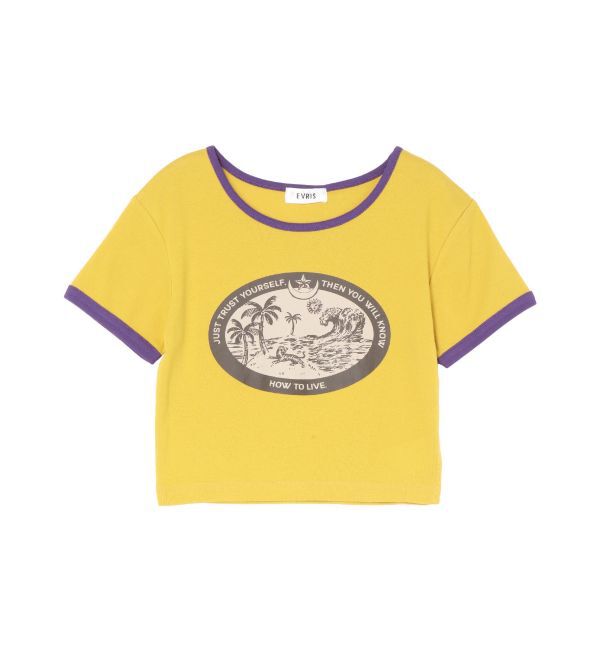 EVRIS「リンガーグラフィックショートTシャツ」|Tシャツ・カットソー|