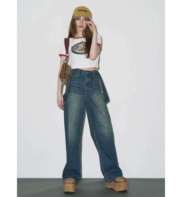 EVRIS「リンガーグラフィックショートTシャツ」|Tシャツ・カットソー|