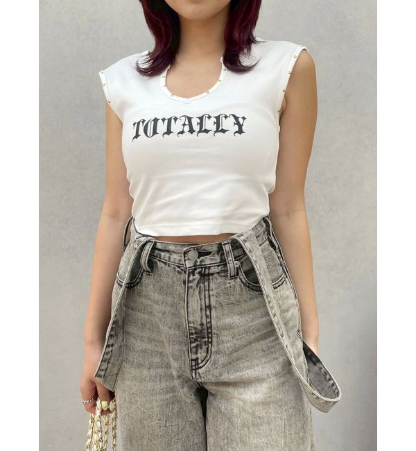 EVRIS「スタッズグラフィックタンクトップ」|タンクトップ|