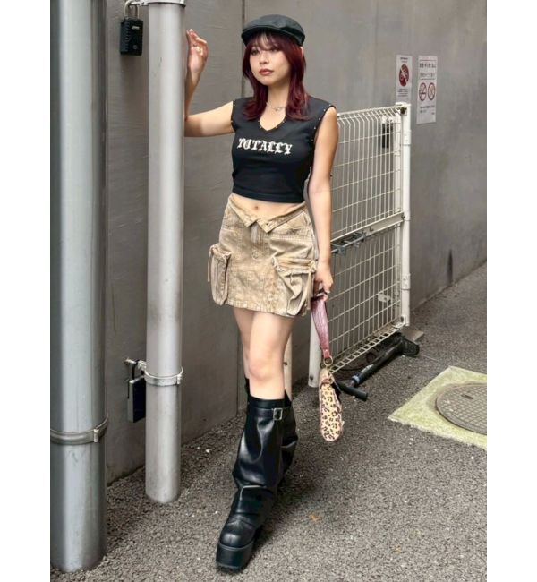 EVRIS「スタッズグラフィックタンクトップ」|タンクトップ|