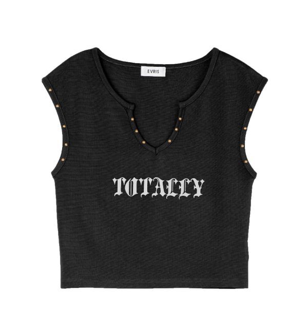 EVRIS「スタッズグラフィックタンクトップ」|タンクトップ|