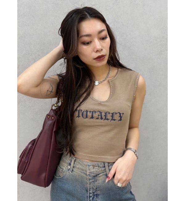 EVRIS「スタッズグラフィックタンクトップ」|タンクトップ|