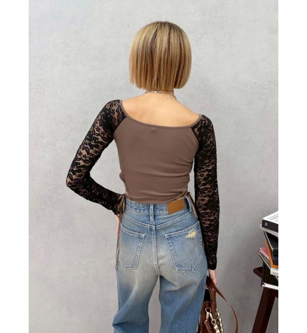 EVRIS「サイドレースアップデザイントップス」|Tシャツ・カットソー|