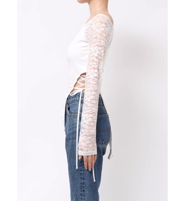 EVRIS「サイドレースアップデザイントップス」|Tシャツ・カットソー|