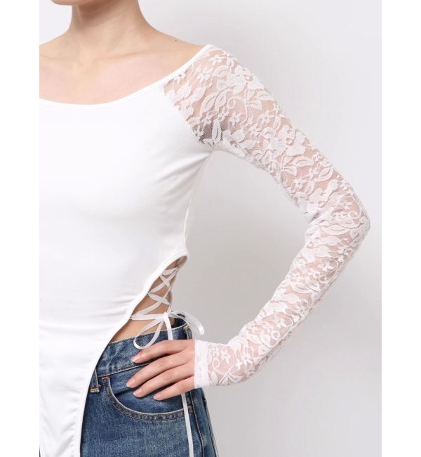 EVRIS「サイドレースアップデザイントップス」|Tシャツ・カットソー|