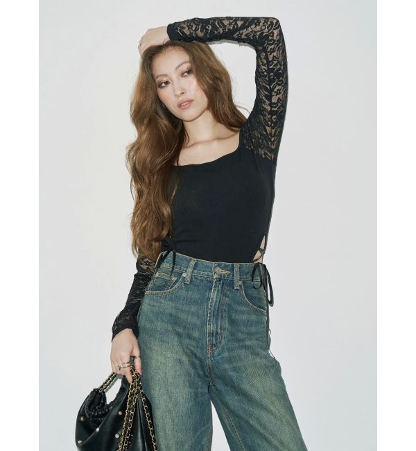 EVRIS「サイドレースアップデザイントップス」|Tシャツ・カットソー|