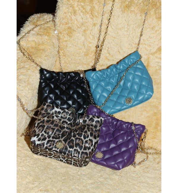 EVRIS「キルティングビジューチェーンミニBAG」|ショルダー・メッセンジャー|