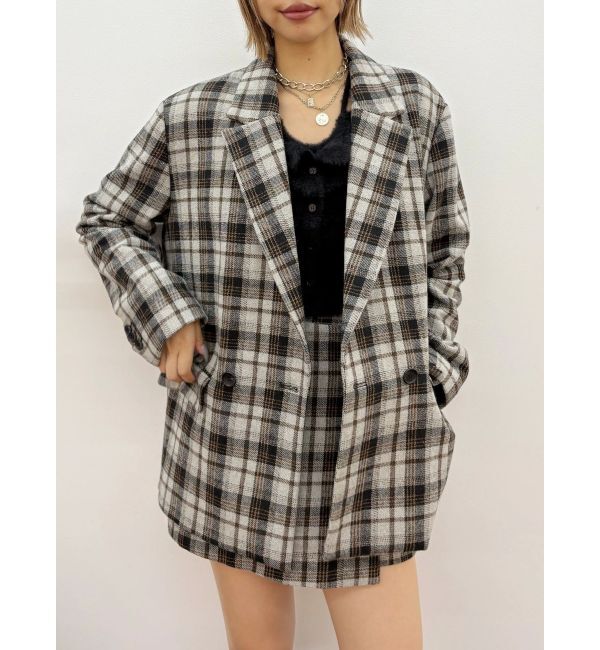 EVRIS「ラップチェックミニスカート【セットアップ着用可能】」|スカート|