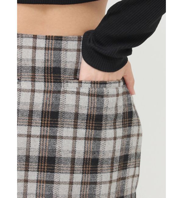 EVRIS「ラップチェックミニスカート【セットアップ着用可能】」|スカート|
