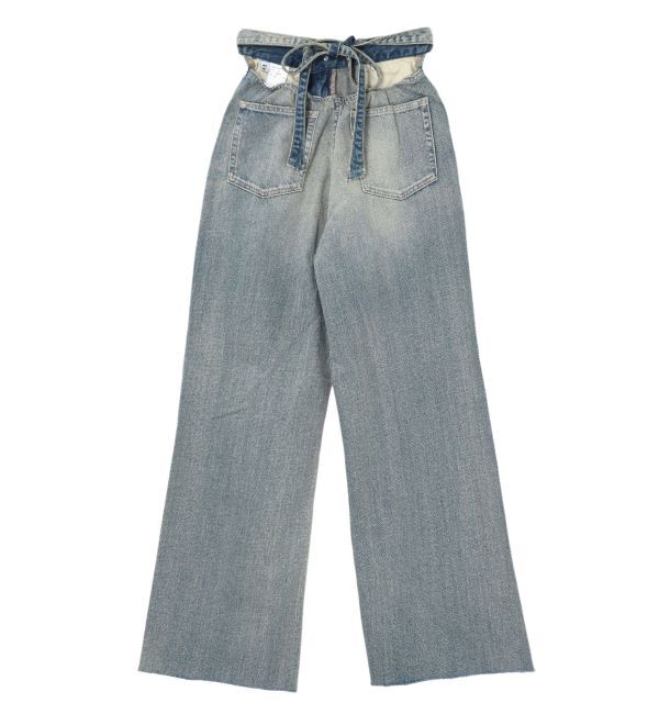 EVRIS「バックリボンワイドデニムパンツ」|デニム|