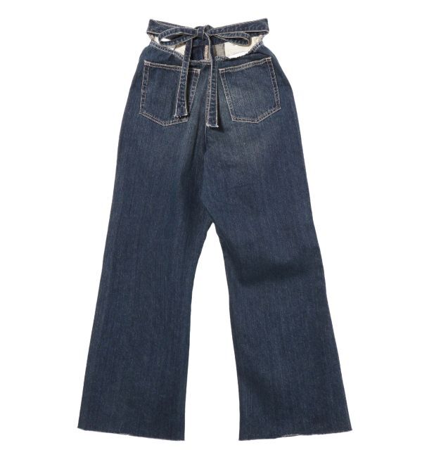 EVRIS「バックリボンワイドデニムパンツ」|デニム|
