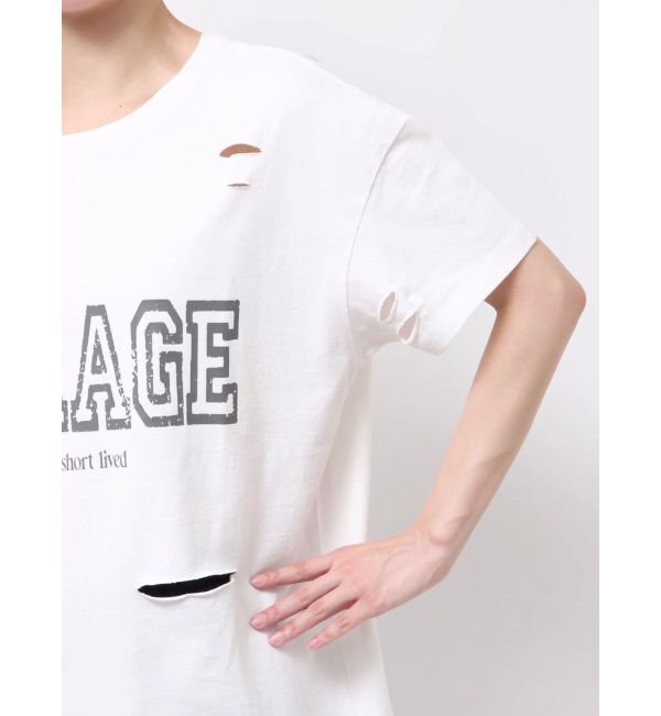 EVRIS「カットダメージBIG Tシャツ」|Tシャツ・カットソー|