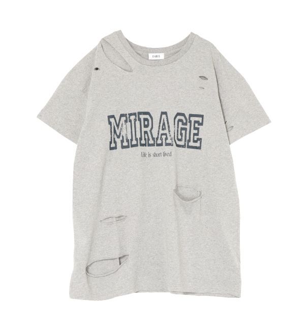 EVRIS「カットダメージBIG Tシャツ」|Tシャツ・カットソー|