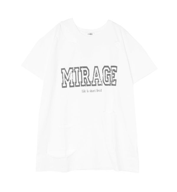 EVRIS「カットダメージBIG Tシャツ」|Tシャツ・カットソー|