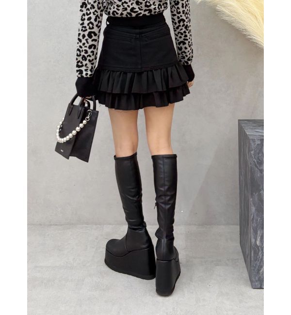 EVRIS「ドッキングフリルミニスカート」|スカート|