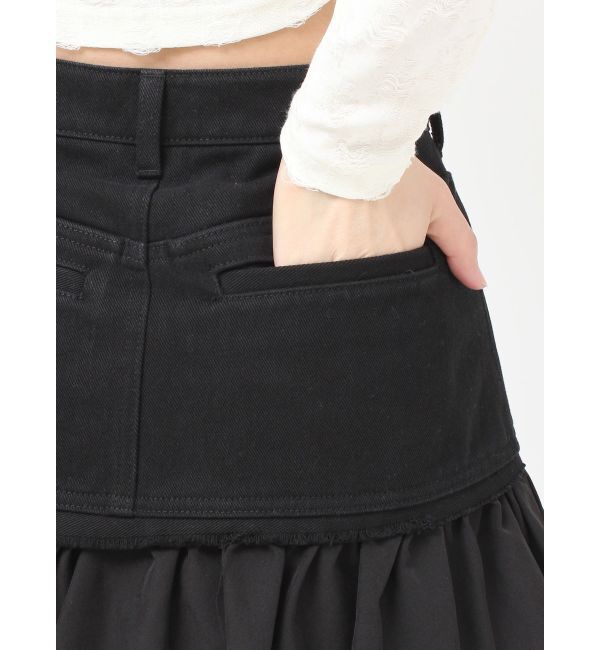 EVRIS「ドッキングフリルミニスカート」|スカート|