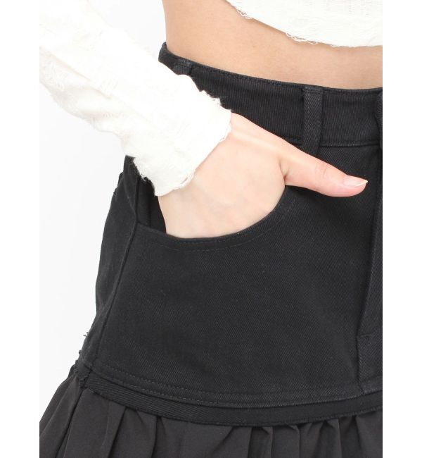 EVRIS「ドッキングフリルミニスカート」|スカート|